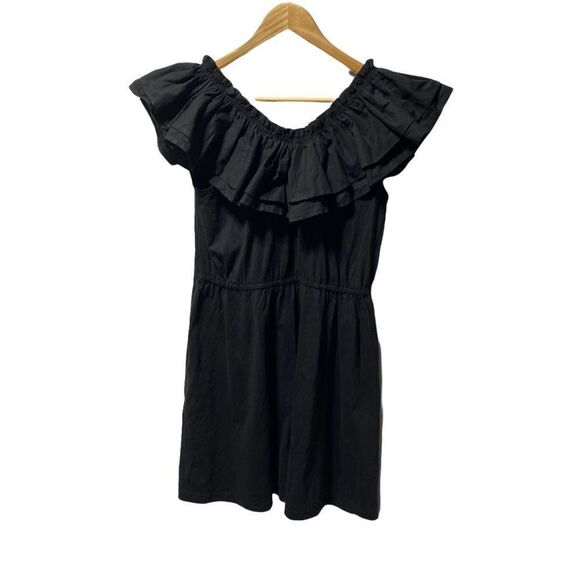 Dorothy Perkins Women's Large Frill Mini Dress Black - Picture 8 of 8